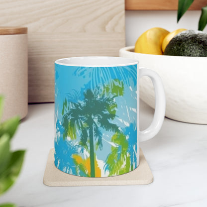 Tropical blue and green Ceramic Mug 11oz gifts for everyone.