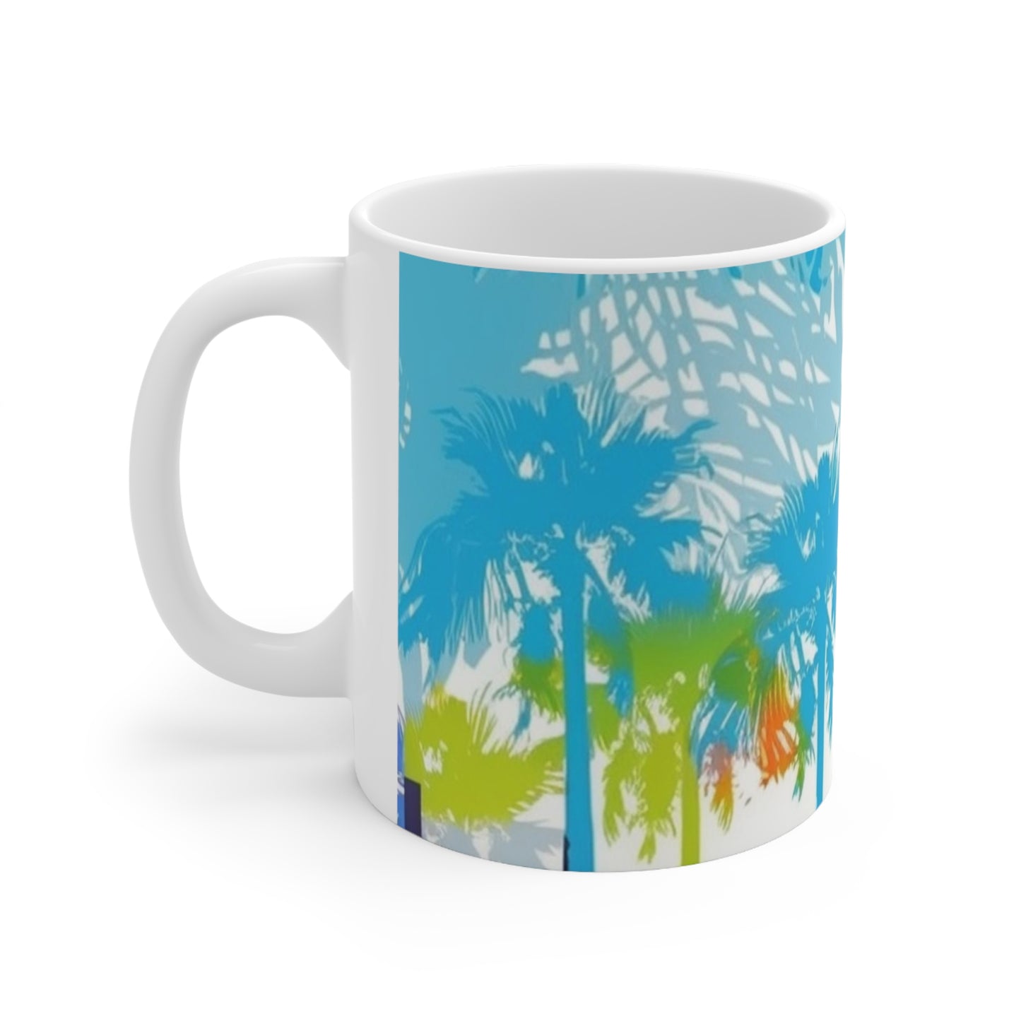 Tropical blue and green Ceramic Mug 11oz gifts for everyone.