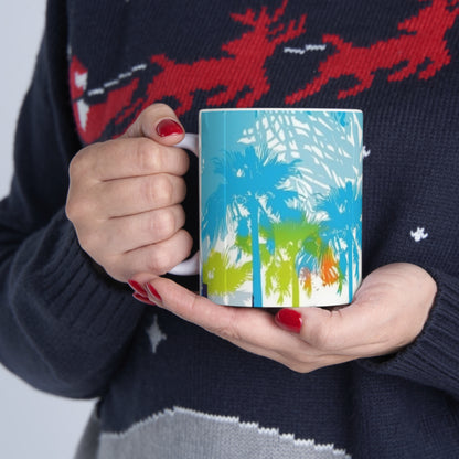 Tropical blue and green Ceramic Mug 11oz gifts for everyone.